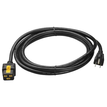 Power Cord, 5-15P, IEC C19, 10 ft., Blk, 15A MPN:AP8750