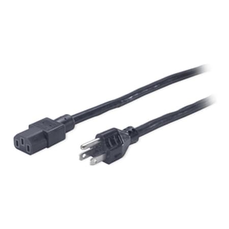 Power Cord, 5-15P, SJT, 8 ft., Blk, 12A, 14/3 MPN:AP9893