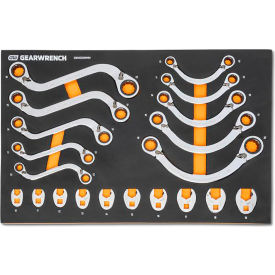 Gearwrench® 20 Piece 12-Point Specialty Ratcheting Metric Wrench Modular Set GWMSSRWMM