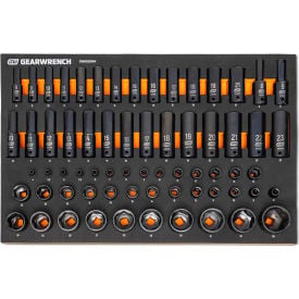 Gearwrench® 66 Piece Metric Standard/Deep Impact Socket Modular Set 1/4