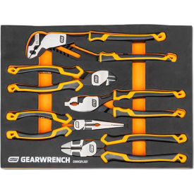 Gearwrench® 5 Piece Pitbull Cushion Grip Plier Modular Set In Foam Storage Tray GWMSPLR01