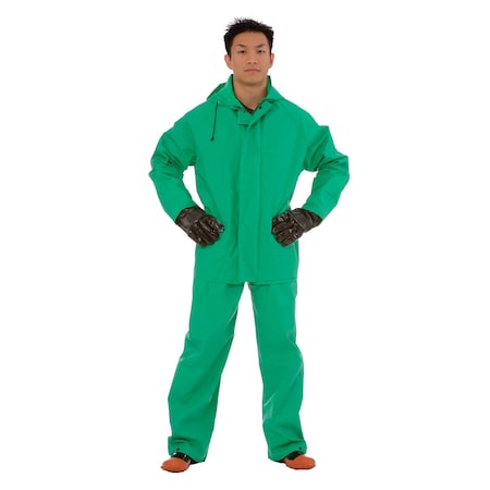 Chemical Suit, 2 Piece, 0.35 mm Green Pvc MPN:RS452GXL