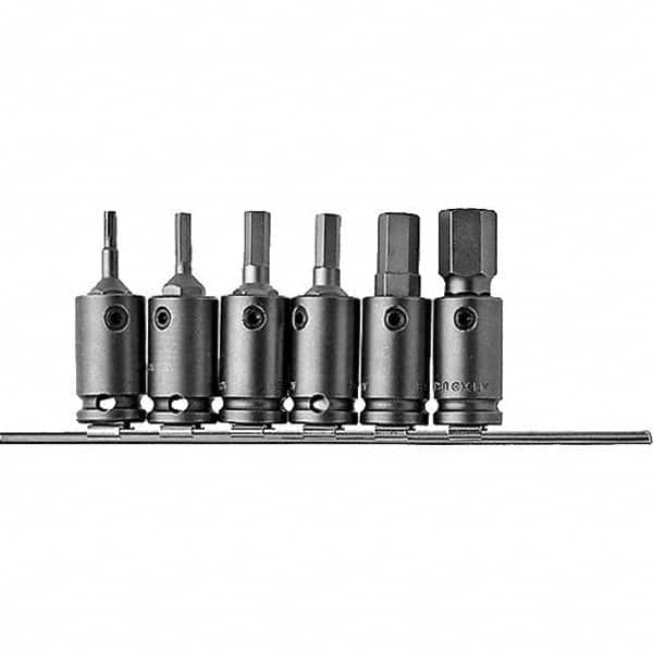 Standard Socket Set: 6 Pc, 1/2