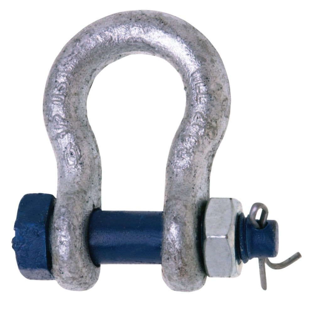 999-G Series Anchor Shackles, 1 in Bail Size, 18 Tons, Secured Bolt & Nut MPN:5391635