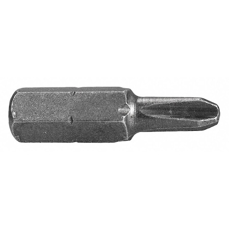 Insert Bit, No. 2 Fastening Tool Tip Size, 1 in Overall Bit Length, 1/4 in Hex Shank, SAE, PK5 MPN:446-2X-5PK
