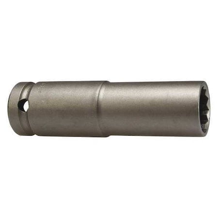 1/2 in Drive Socket Extra Deep Socket, Oiled, Extra Deep, 1/2