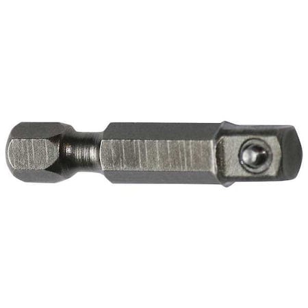 Socket Adapter, 1/4 Hex, 3/8 Sq, 1-5/8