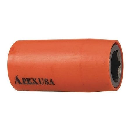 1/2 in Drive Socket with U-Guard Standard Socket, Urethane Covered, Metric, 15mm, 2-1/4