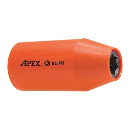 3/8 in Drive Socket with U-Guard Standard Socket, Urethane Covered, Metric, 8mm, 2