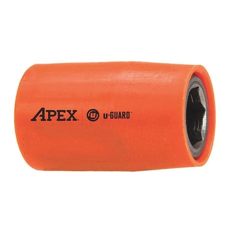 3/8 in Drive Socket with U-Guard Shallow Socket, Urethane Covered, Metric, Shallow, 8mm, 1-1/4 MPN:UG-M-8MM13