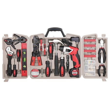 Household Tool Kit, 161 Pcs, w/Lithium Bat MPN:DT0739
