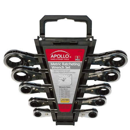 5 Piece Ratcheting Wrench Set-Metric MPN:DT1213