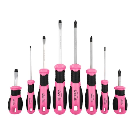 Screwdriver Set, Pink, 8 Pieces MPN:DT5018P