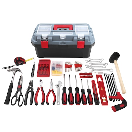 Household Tool Kit, 170 Pieces, Red MPN:DT7103