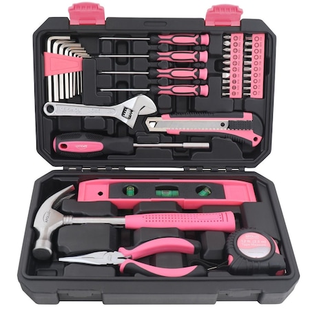Household Tool Kit, 39 Pieces, Pink MPN:DT9711P