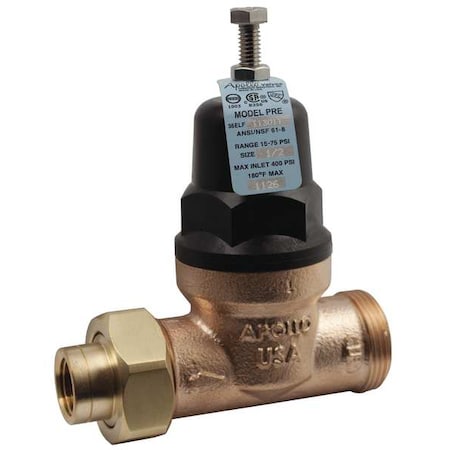Water Pressure Reducing Valve, 3/4 In. MPN:36ELF11401T