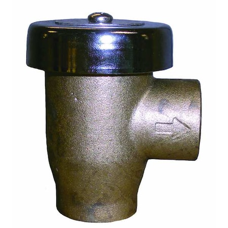 Vacuum Breaker, 1/2 In, FNPT, Brass, 125 psi MPN:3820301