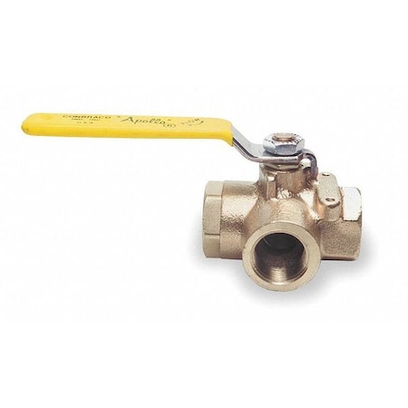 Manual 3-Way Ball Valve, 1 1/4