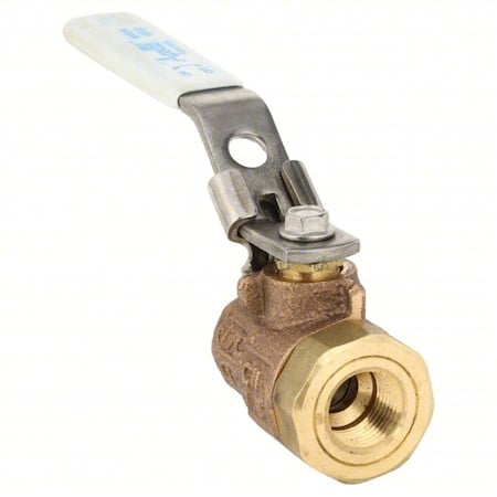Manual 2-Way Ball Valve, NPT, Brass, Bronze MPN:77CLF10227A