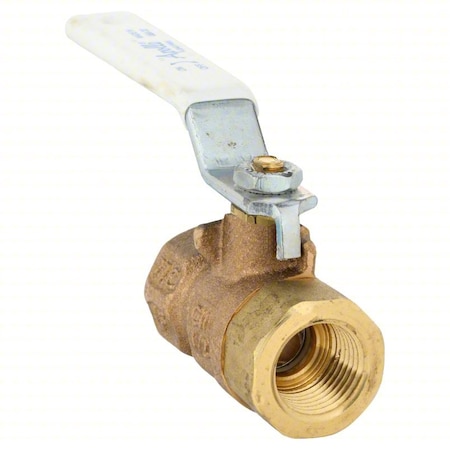 Manual 2-Way Ball Valve, NPT, Brass, Bronze MPN:77CLF10301A