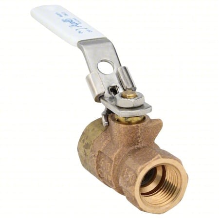 Manual 2-Way Ball Valve, NPT, Brass, Bronze MPN:77CLF10327A