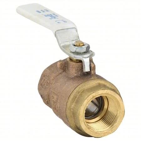 Manual 2-Way Ball Valve, NPT, Brass, Bronze MPN:77CLF10401A