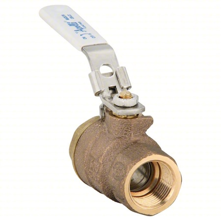 Manual 2-Way Ball Valve, NPT, Brass, Bronze MPN:77CLF10427A