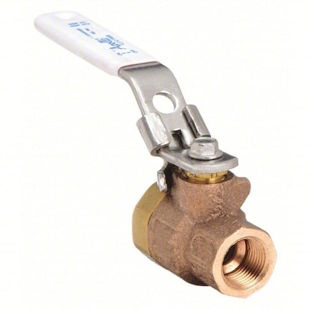 Manual 2-Way Ball Valve, NPT, Brass, Bronze MPN:77CLF10527A