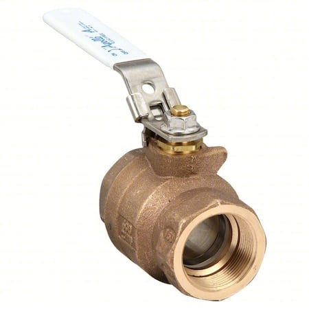 Manual 2-Way Ball Valve, NPT, Brass, Bronze MPN:77CLF10727A