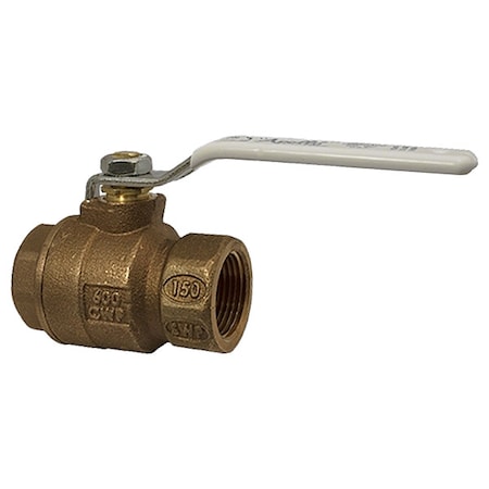 Manual 2-Way Ball Valve, NPT, Brass, Bronze MPN:77CLF10801A