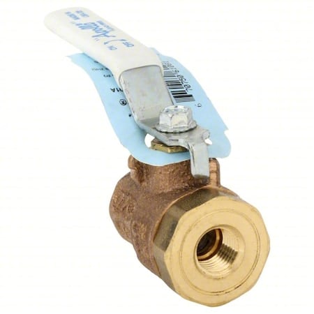 Manual 2-Way Ball Valve, NPT, Brass, Bronze MPN:77CLF14101A