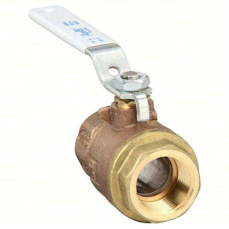 Manual 2-Way Ball Valve, NPT, Brass, Bronze MPN:77CLF14501A