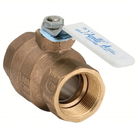 Manual 2-Way Ball Valve, NPT, Brass, Bronze MPN:77CLF14601A