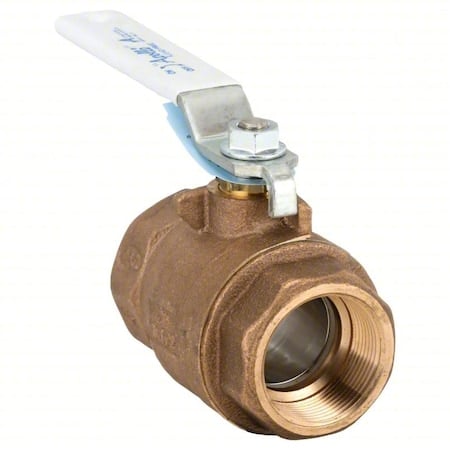 Manual 2-Way Ball Valve, NPT, Brass, Bronze MPN:77CLF14701A