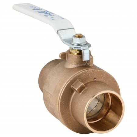 Manual 2-Way Ball Valve, Sweat, Bronze MPN:77CLF20801A