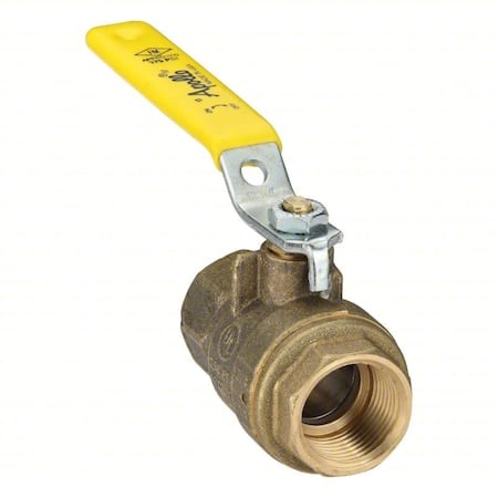 Manual 2-Way Ball Valve, NPT, Brass MPN:77F10401