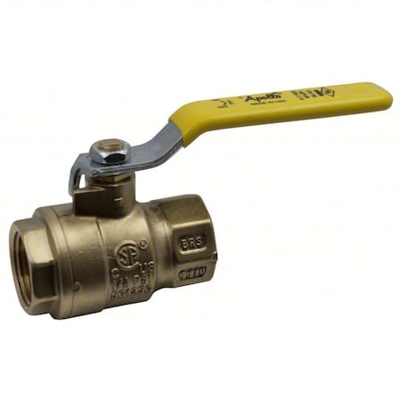Manual 2-Way Ball Valve, NPT, Brass MPN:77F10501