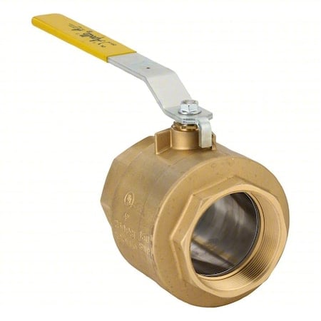 Manual 2-Way Ball Valve, NPT, Brass MPN:77F14A01