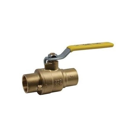 Manual 2-Way Ball Valve, Sweat, Brass MPN:77F20401