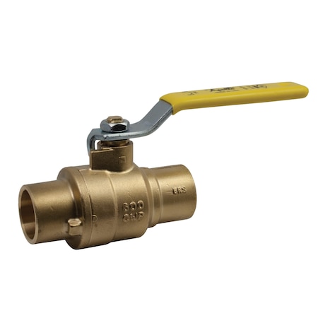Manual 2-Way Ball Valve, Sweat, Brass MPN:77F20501
