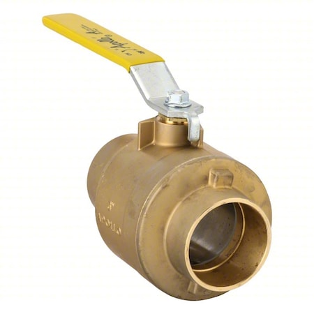 Manual 2-Way Ball Valve, Sweat, Brass MPN:77F24001