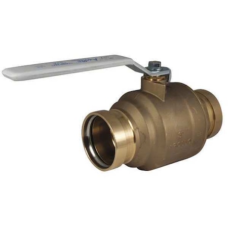 Manual 2-Way Ball Valve, Press, Brass MPN:77VLF14001