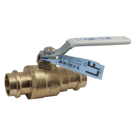 Manual 2-Way Ball Valve, Press, Brass MPN:77VLF14A01
