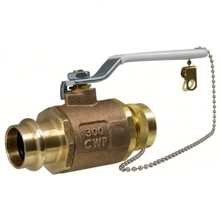 Manual 2-Way Ball Valve, Press, Bronze MPN:77WLF104HCA