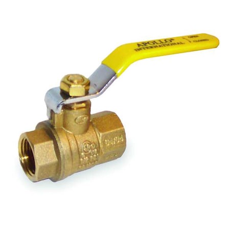 Ball Valve, 1 in Pipe, Full Port, 600 psi CWP, Lever Handle, FNPT, Chrome Plated Brass MPN:94A10501