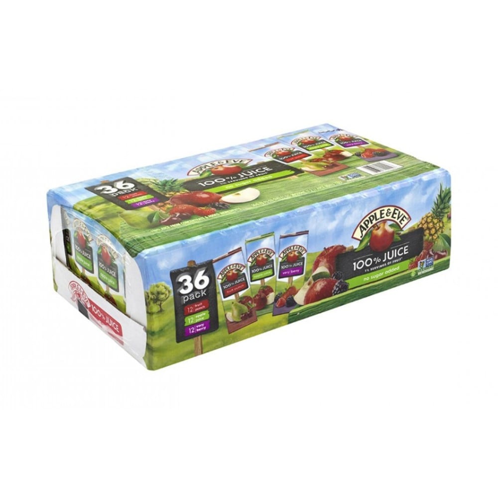 Apple & Eve 100% Juice Variety Pack, 6.75 Oz, Pack Of 36 Juice Boxes MPN:22229