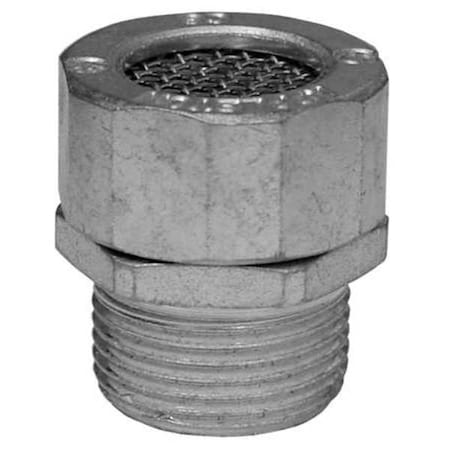 IMC Drain, 3/8 in, Threaded, Aluminum, PVC Coated, Silver MPN:CRN38