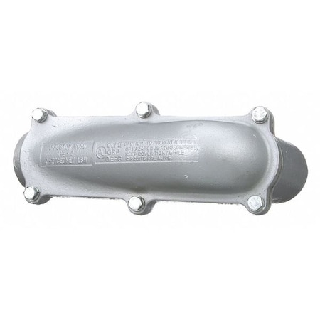 Conduit Fitting Elbow, 2 in, Threaded, Malleable Iron, Powder Coated, Gray MPN:ELBD-200