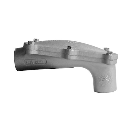 Conduit Fitting Elbow, 3/4 in, Threaded, Malleable Iron, Galvanized, Gray MPN:ELBD-75