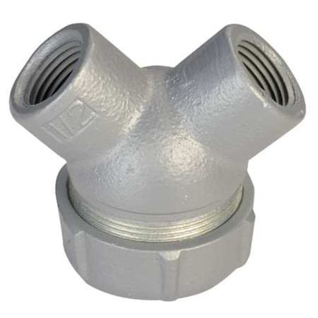 IMC 90 Deg Elbow, 1 in, Threaded, Aluminum, Powder Coated, Gray MPN:ELBY-100A